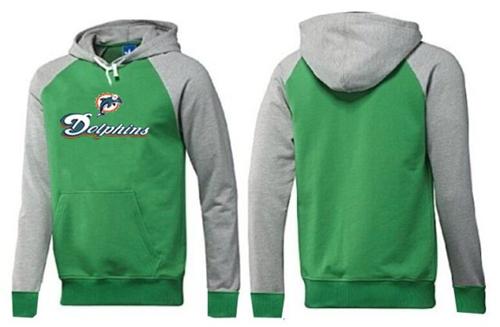 NFL Men's Nike Miami Dolphins Authentic Logo Pullover Hoodie - Green/Grey